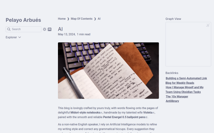 Screenshot of AI