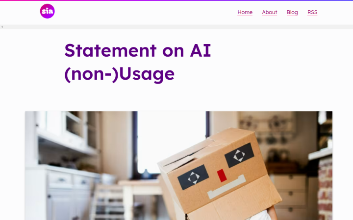 Screenshot of AI Statement