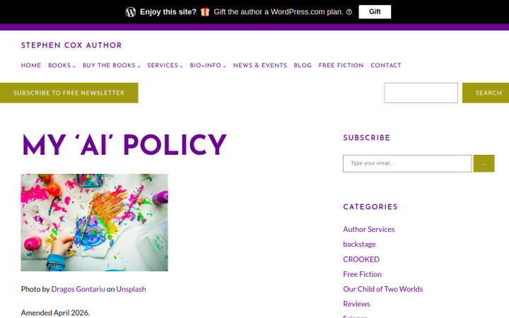 Screenshot of My AI Policy